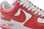 Louis Vuitton x Nike Air Force 1 White Red - Image 3